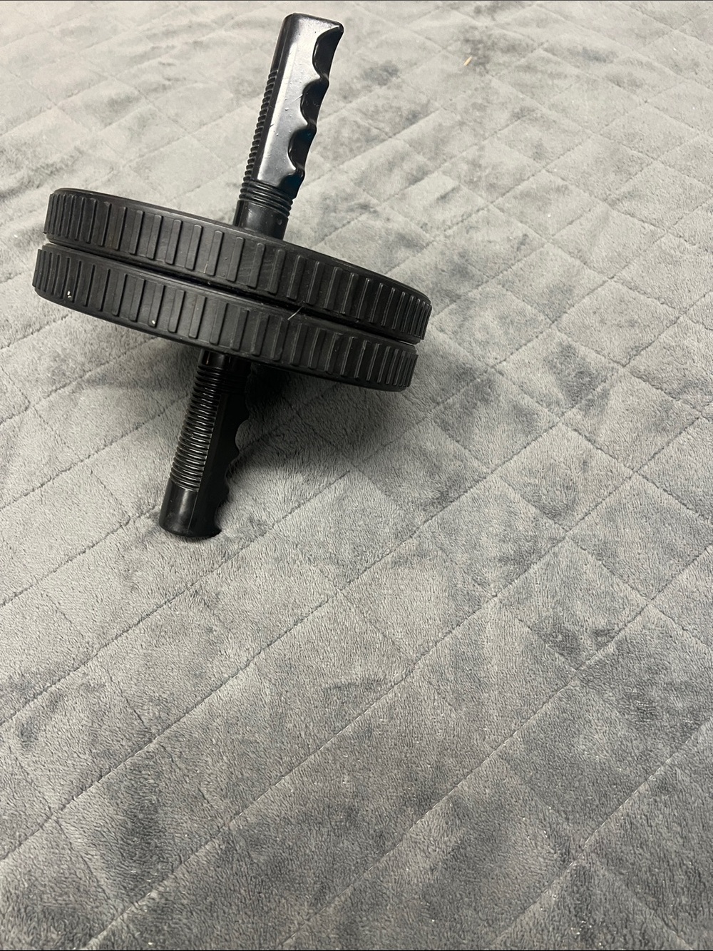 Source Unknown Black Ab Wheel Roller with Textured Handles